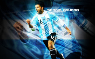 Soccer player running ball blue - artgem free wallpaper
