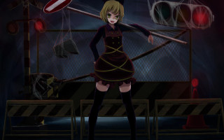 Woman dress stop sign traffic - a red light free wallpaper for desktop