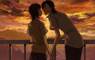 Couple sunset sky clouds holding - the background and a person holding free wallpaper