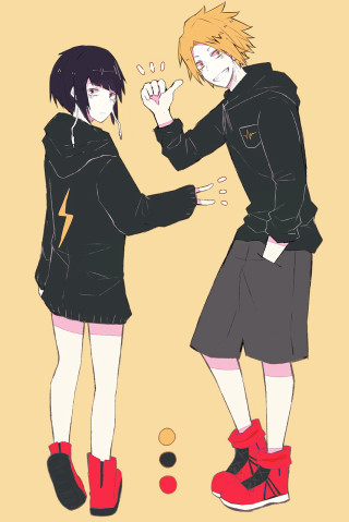 Anime characters hands together lineart - anime style free wallpaper for mobile