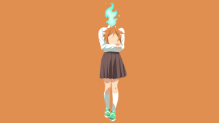 Girl green hair skirt arms - kyoto animation free wallpaper for desktop