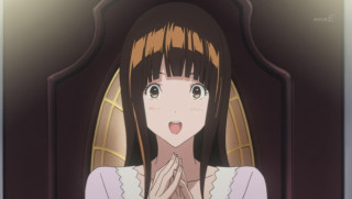 Girl hands folded face mirror - her face free wallpaper