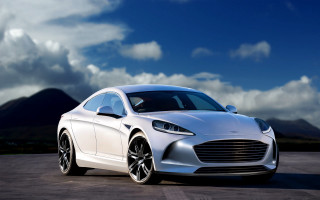 White car parking lot mountains - a white car free wallpaper