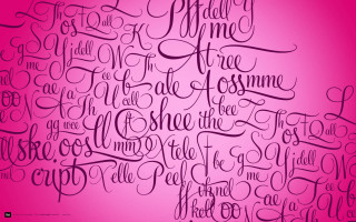 Pink background black lettering text - different language free wallpaper