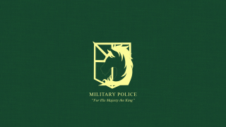 Military police logo green background - outline free wallpaper for desktop