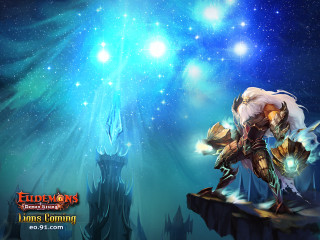 Demon attack cliff stars fantasy - splash art free wallpaper for desktop