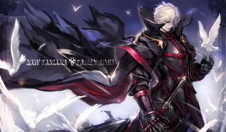 Man black outfit sword red - darkness free wallpaper