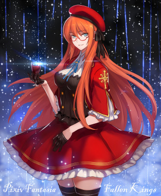 Woman red dress hat wine - the rain free wallpaper for mobile