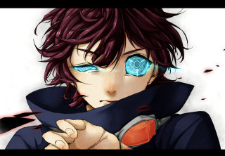 Anime blue eyes black coat - a black coat free wallpaper