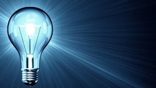 Light bulb blue background glow - a light bulb free wallpaper