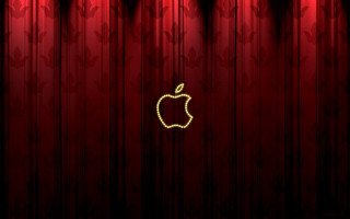 Red curtain apple logo red - a apple logo free wallpaper
