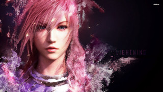 Girl pink hair black background - lightning free wallpaper for desktop