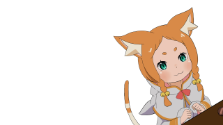 Cartoon character cat ears tail - cel free wallpaper