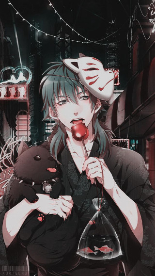 Woman holding cat glass bowl - inside free wallpaper for mobile