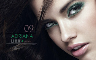 Woman green eyeshades green lip - briana mora free wallpaper