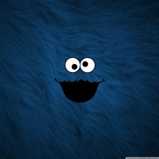 Blue furry animal mustache abstract - face free wallpaper for tablet
