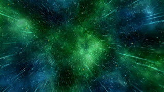 Green blue space stars dust 2 - free new year wallpaper for desktop