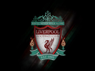 Liverpool crest black background stripe - crest free wallpaper
