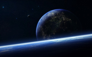Earth view moon distance stars - a view of the earth free wallpaper