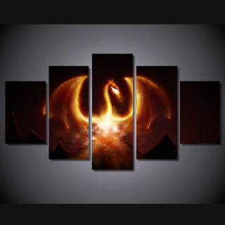 Dragon yellow flame black background - dragon art free wallpaper for tablet