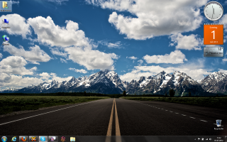 Wide open road clock mountains - widescreen free wallpaper for desktop