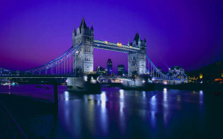Bridge water purple sky city 3 - christopher wren free wallpaper