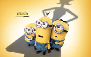 Minions group shadows wall despicable - despicable free wallpaper