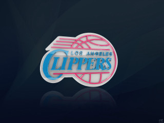 Clippers logo black background reflection - realism free wallpaper for desktop