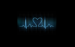 Heart beat ecg line background - a wireframe diagram free wallpaper
