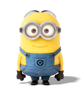 Minion glasses overalls white background - a minion free wallpaper