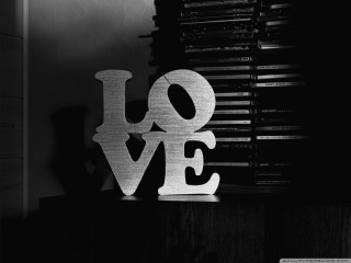 Metal love sign table books 2 - top of a table next free wallpaper