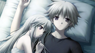 Anime characters bed head holding - bed free wallpaper