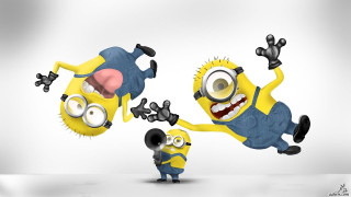 Cartoon characters dancing air together - animation free wallpaper