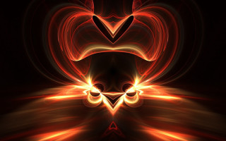 Red yellow fractal design black 2 - mandelbrot fractal free wallpaper