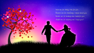 Couple holding hands tree hearts - a couple holding free wallpaper for desktop