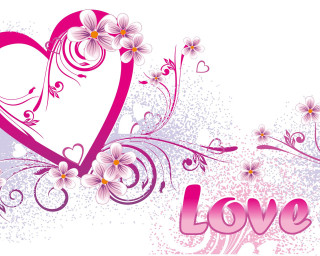 Pink heart love floral cherryblossom - a pink heart free wallpaper