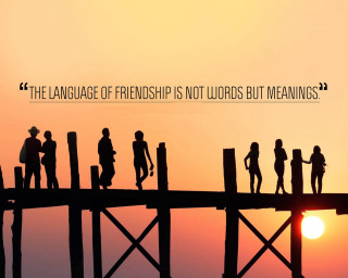 Friendship bridge sunset people quote - a quote above free wallpaper