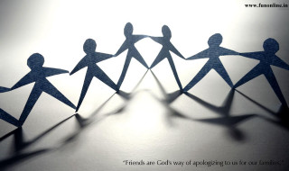Paper people holding hands circle - a circle free wallpaper for desktop