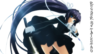 Anime girl long hair sword 11 - anime visual free wallpaper