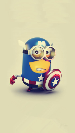 Minion captain america costume face - a minion free wallpaper