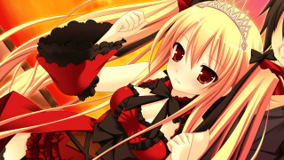 Anime girl blonde red eyes 2 - anime free wallpaper