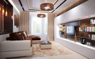 Living room couch cozy interior 16 - open ceiling free wallpaper