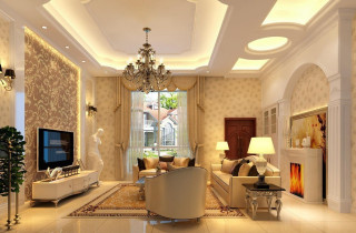 Living room chandelier fireplace centerpiece - a large window free wallpaper