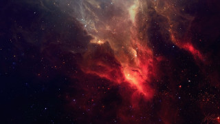 Space scene star cluster red - a space scene free wallpaper