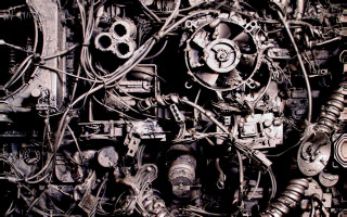 Wires electrical equipment room wall - eduardo paolozzi free wallpaper