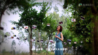 Woman blue dress park trees - a park free wallpaper