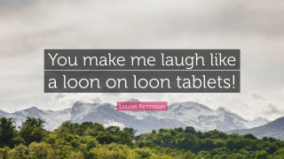 Loon quote tablets mountain range - whimsical free wallpaper