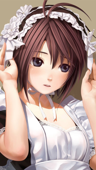 Woman white dress flower hair - a white flower free wallpaper for mobile