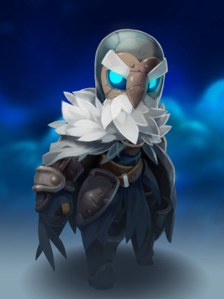 Big head beard armor blue - a character free wallpaper for mobile