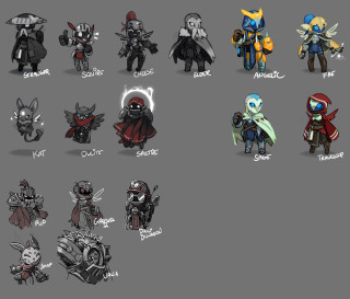 Character designs game sheet variety - different character free wallpaper